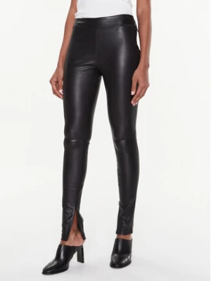 Calvin Klein Spodnie skórzane K20K205363 Czarny Slim Fit