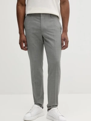 Calvin Klein spodnie z domieszką wełny męskie kolor szary w fasonie chinos K10K113949