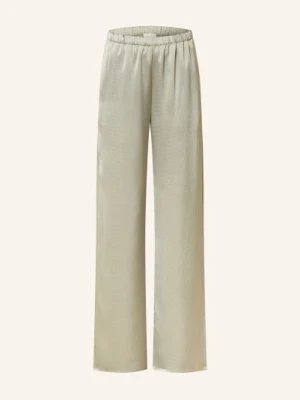Calvin Klein Spodnie Z Materiału Typu Marlena Hammered gruen
