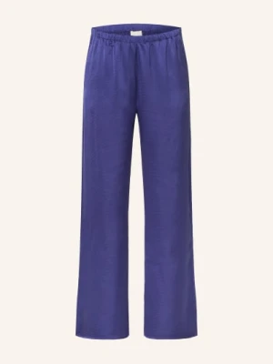 Calvin Klein Spodnie Z Materiału Typu Marlena Hammered lila