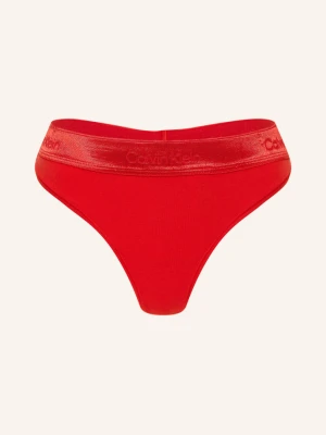 Calvin Klein Stringi Icon Cotton Modal Metallic rot CZERWONY
