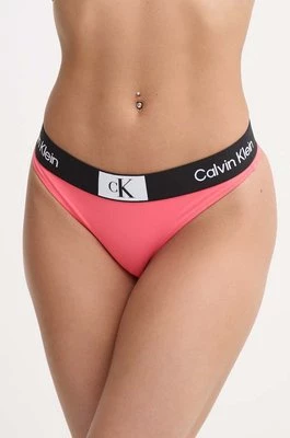 Calvin Klein stringi kąpielowe kolor różowy KW0KW02352