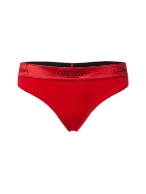 Calvin Klein Stringi Kobiety Bawełna czerwony jednolity,