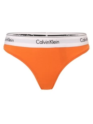 Calvin Klein Stringi Kobiety Bawełna pomarańczowy jednolity,