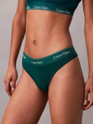 Calvin Klein Stringi Kobiety Bawełna zielony jednolity,
