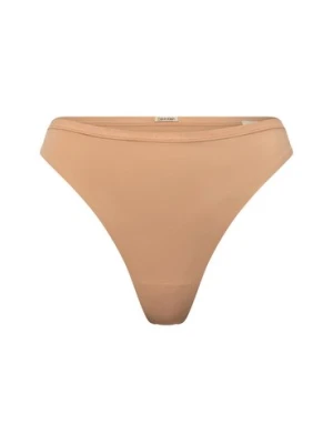 Calvin Klein Stringi Kobiety Sztuczne włókno beżowy jednolity,
