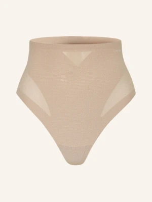 Calvin Klein Stringi Modelujące Stay-Put Mesh beige