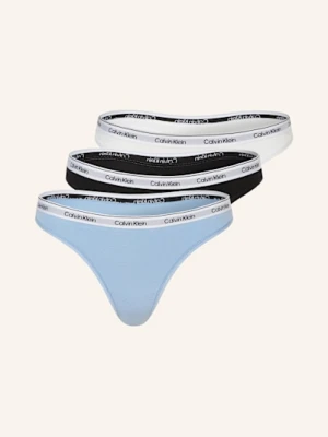 Calvin Klein Stringi Modern Logo, 3 Szt. blau