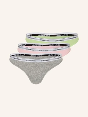 Calvin Klein Stringi Modern Logo, 3 Szt. gruen