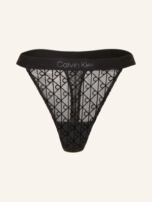 Calvin Klein Stringi schwarz CZARNY