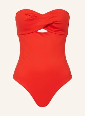 Calvin Klein Strój Kąpielowy Bandeau Structured Twist rot