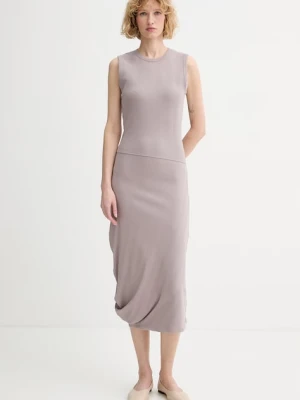 Calvin Klein sukienka asymetryczna bawełniana z elastanem