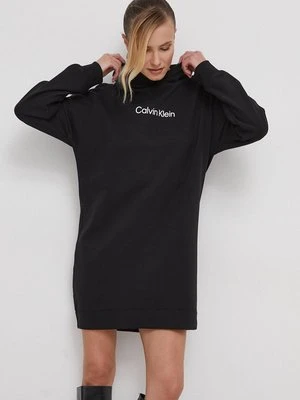 Calvin Klein sukienka bawełniana kolor czarny mini oversize