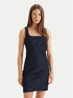 Calvin Klein Sukienka codzienna Sculpt LV047F793G Granatowy Slim Fit