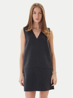 Calvin Klein Sukienka dzianinowa LV044D017G Szary Relaxed Fit