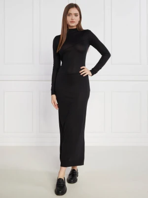 Calvin Klein Sukienka GATHERED WAIST LYOCELL