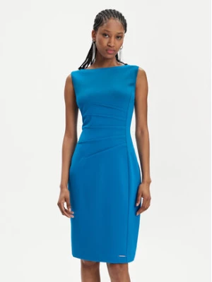 Calvin Klein Sukienka koktajlowa K20K207073 Niebieski Slim Fit