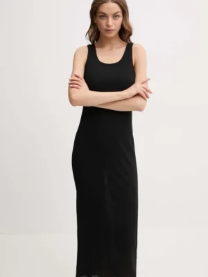 Calvin Klein sukienka kolor czarny midi dopasowana KW0KW02821
