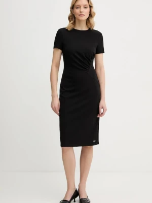 Calvin Klein sukienka kolor czarny mini dopasowana LV044E048G
