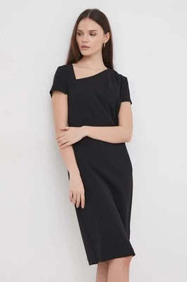 Calvin Klein sukienka kolor czarny mini prosta