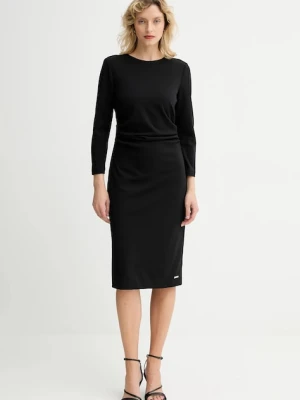 Calvin Klein sukienka kolor czarny mini prosta LV044D062G