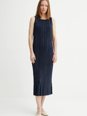 Calvin Klein sukienka kolor granatowy midi prosta LV044A211G