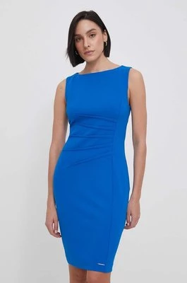 Calvin Klein sukienka kolor niebieski mini dopasowana K20K207073