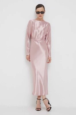 Calvin Klein sukienka kolor różowy maxi prosta