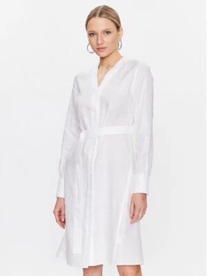 Calvin Klein Sukienka koszulowa K20K205245 Biały Regular Fit
