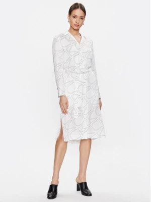 Calvin Klein Sukienka koszulowa K20K205509 Biały Regular Fit