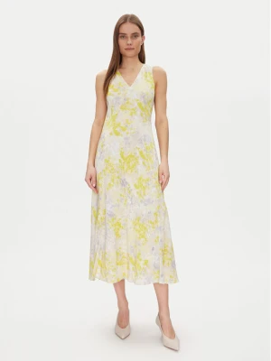 Calvin Klein Sukienka letnia Print Abstract Vn Dress LV044B059G Żółty Regular Fit