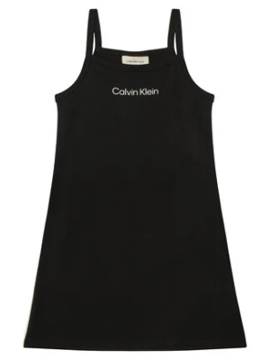 Calvin Klein Sukienka letnia Skater LVCKSJH08G Czarny Regular Fit