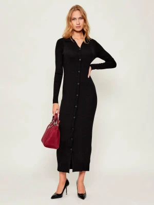 Calvin Klein Sukienka TENCEL RIB | z dodatkiem wełny