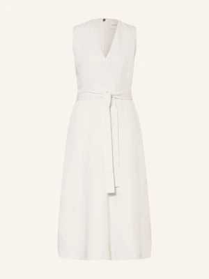 Calvin Klein Sukienka Z Dodatkiem Lnu weiss