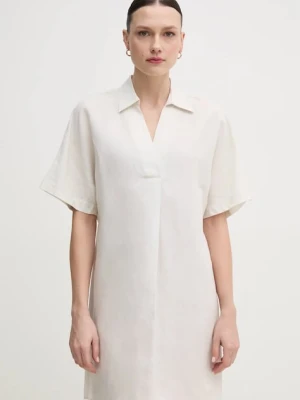 Calvin Klein sukienka z domieszką lnu