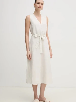 Calvin Klein sukienka z domieszką lnu