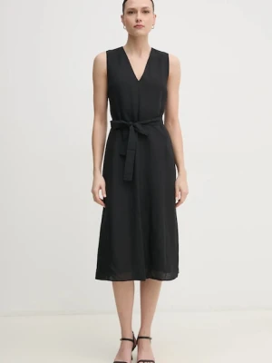 Calvin Klein sukienka z domieszką lnu