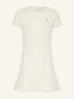 Calvin Klein Sukienka Z Dzianiny beige