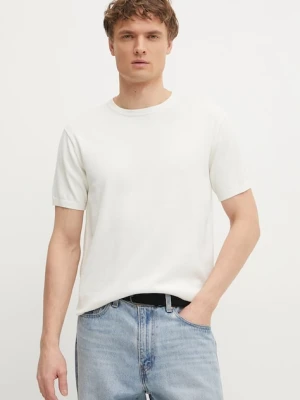 Calvin Klein sweter bawełniany beżowy