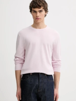 Calvin Klein sweter bawełniany kolor różowy lekki LV040BM343