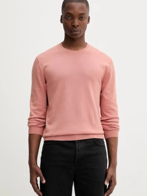 Calvin Klein sweter bawełniany męski kolor pomarańczowy lekki LV040BM343
