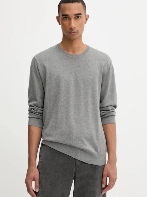 Calvin Klein sweter bawełniany męski kolor szary lekki LV040BM343