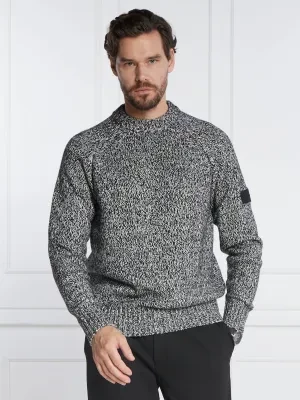 Calvin Klein Sweter BLEND CN | Regular Fit | z dodatkiem wełny