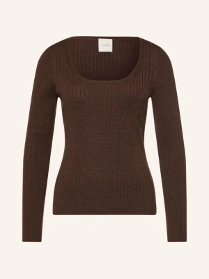 Calvin Klein Sweter braun CIEMNOBRĄZOWY