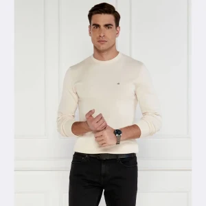 Calvin Klein Sweter | Classic fit | z dodatkiem jedwabiu