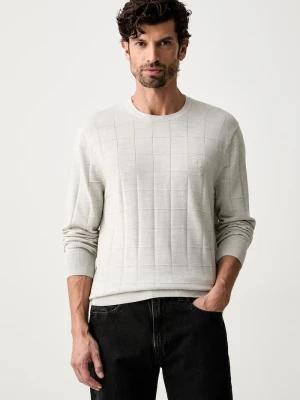 Calvin Klein sweter damski wełniany beżowy