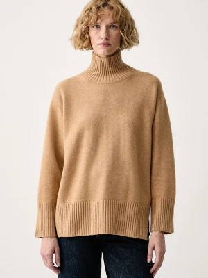 Calvin Klein sweter damski wełniany beżowy