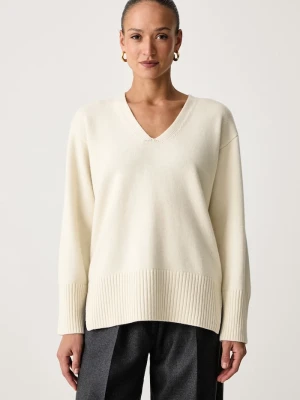 Calvin Klein sweter damski wełniany beżowy