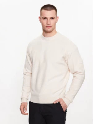 Calvin Klein Sweter K10K110401 Beżowy Regular Fit