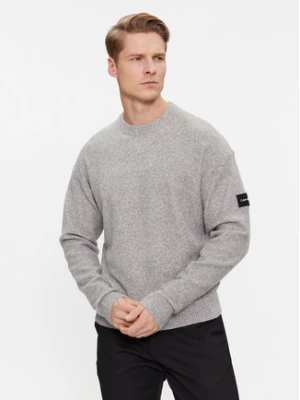Calvin Klein Sweter K10K110401 Szary Regular Fit